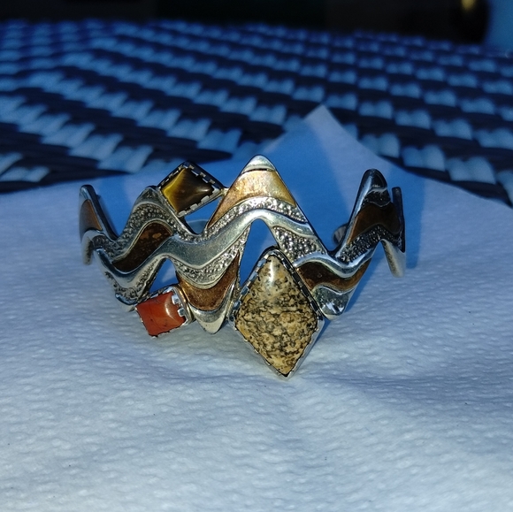 Carolyn Pollack cuff bracelet "four corners" from Relios collection - Picture 3 of 8